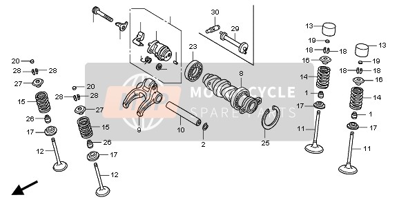 Honda TRX450ER 2008 CAMSHAFT & VALVE for a 2008 Honda TRX450ER