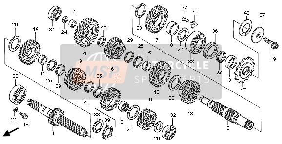 Honda TRX450ER 2008 Transmission pour un 2008 Honda TRX450ER