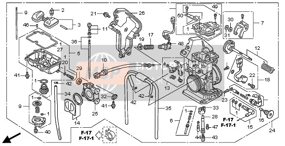 Honda TRX450ER 2008 CARBURETOR for a 2008 Honda TRX450ER