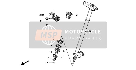 Honda TRX450ER 2008 Arbre de direction pour un 2008 Honda TRX450ER