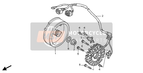 Honda TRX450ER 2008 GENERATOR für ein 2008 Honda TRX450ER