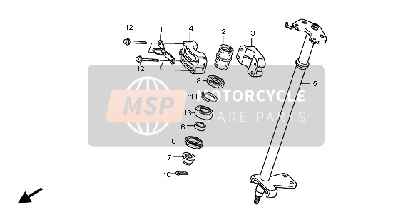 Honda TRX300EX SPORTTRAX 2001 STEERING SHAFT for a 2001 Honda TRX300EX SPORTTRAX