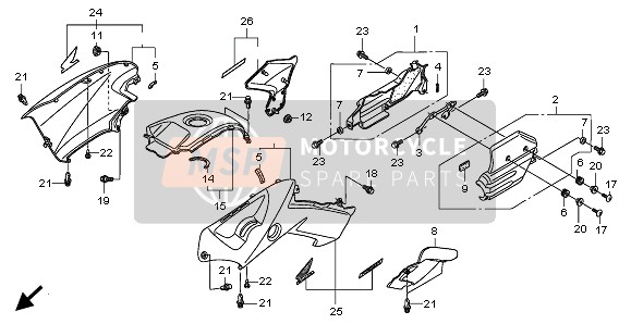 thumbnail image 2 of Front & Rear Brake Pads And Shoes For Honda TRX500F Fourtrax Foreman ES 2012-2013 2 of 4