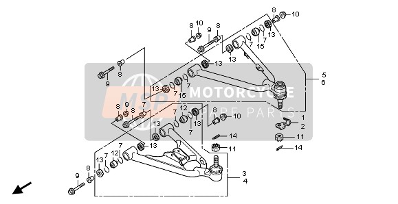 Honda TRX300EX SPORTTRAX 2001 FRONT ARM for a 2001 Honda TRX300EX SPORTTRAX