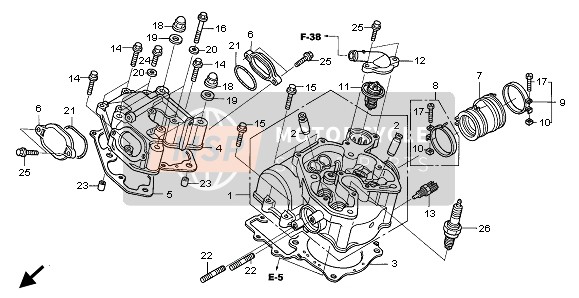 Honda TRX680FA FOURTRAX RINCON 2008 CYLINDER HEAD for a 2008 Honda TRX680FA FOURTRAX RINCON