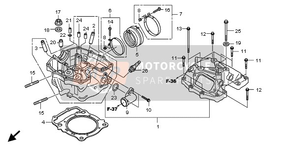 12251HP6A01, Pakking, Cilinderkop, Honda, 2