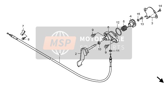 22883HP6A00, Cover Lower, Reverse Assist Lever, Honda, 0