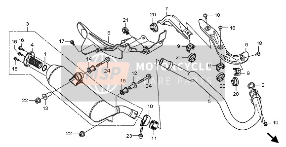 18328HP6A00, Stay, Ex. Pipe Protector, Honda, 0