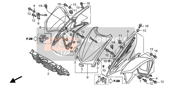 61103HP1000, Stay, R. Fr. Fender, Honda, 1