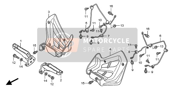 80127HP1600, Support Interieur De Bave, Honda, 1