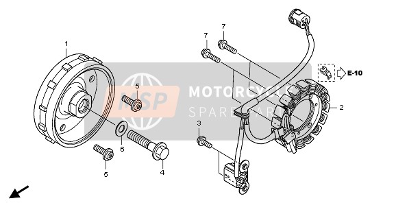 Honda TRX700XX 2009 GENERATOR für ein 2009 Honda TRX700XX