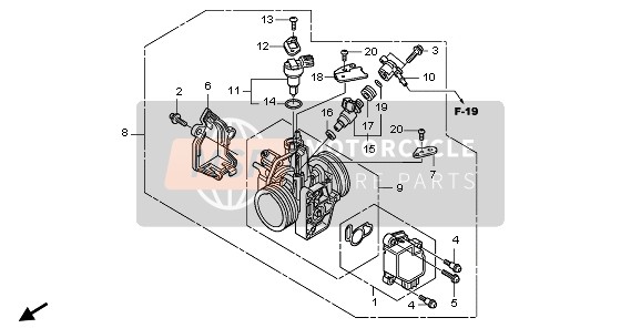 Honda TRX700XX 2009 THROTTLE BODY for a 2009 Honda TRX700XX