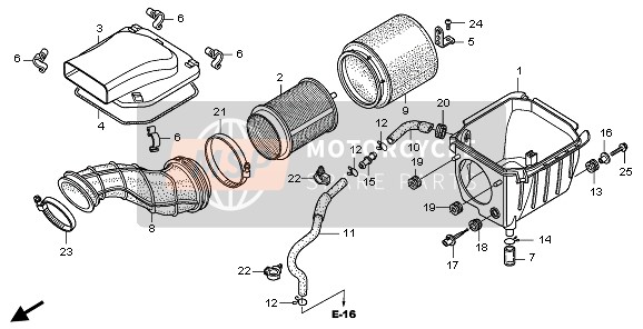 Honda TRX700XX 2009 AIR CLEANER for a 2009 Honda TRX700XX