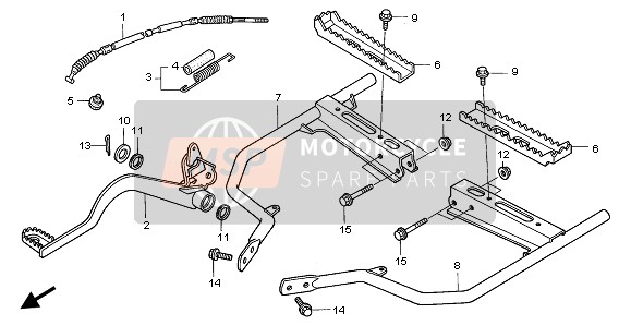 43470HN5670, Kabel Compl., Rempedaal, Honda, 0