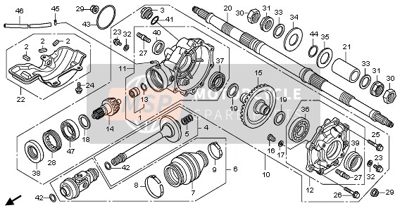 Honda TRX420FE FOURTRAX RANCHER 4x4 ES 2011 REAR FINAL GEAR for a 2011 Honda TRX420FE FOURTRAX RANCHER 4x4 ES