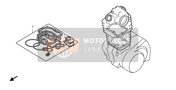 Honda TRX400EX FOURTRAX 2001 EOP-1 Kit guarnizioni A per un 2001 Honda TRX400EX FOURTRAX