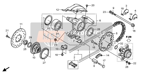 Honda TRX700XX 2011 DRIVE CHAIN for a 2011 Honda TRX700XX