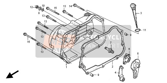 Honda TRX90 2012 Tapa del cárter derecho para un 2012 Honda TRX90
