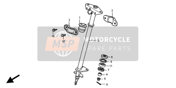 Honda TRX90 2012 STEERING SHAFT for a 2012 Honda TRX90