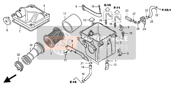 Honda TRX90 2012 AIR CLEANER for a 2012 Honda TRX90