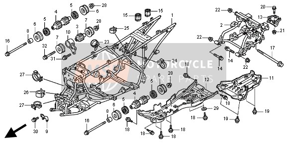 Honda TRX420FA FOURTRAX RANCHER AT 2012 Frame voor een 2012 Honda TRX420FA FOURTRAX RANCHER AT