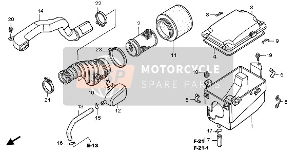 Honda TRX400EX FOURTRAX 2001 AIR CLEANER for a 2001 Honda TRX400EX FOURTRAX