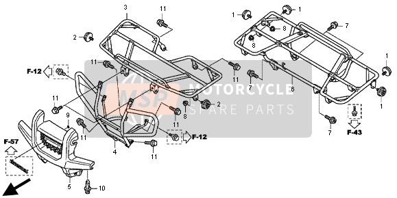 Honda TRX500FE FORETRAX FOREMAN ES 2012 CARRIER for a 2012 Honda TRX500FE FORETRAX FOREMAN ES