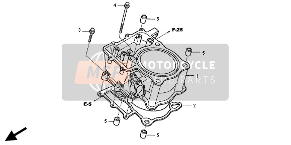 Honda TRX680FA FOURTRAX RINCON 2012 CYLINDER for a 2012 Honda TRX680FA FOURTRAX RINCON