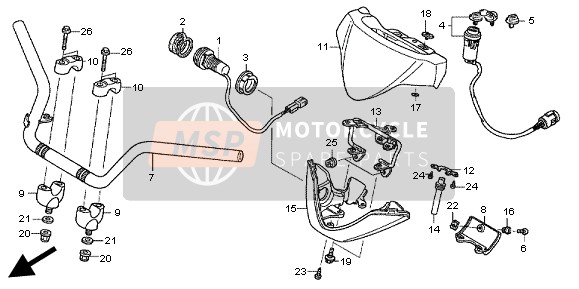 Honda TRX680FA FOURTRAX RINCON 2012 HANDLE PIPE for a 2012 Honda TRX680FA FOURTRAX RINCON