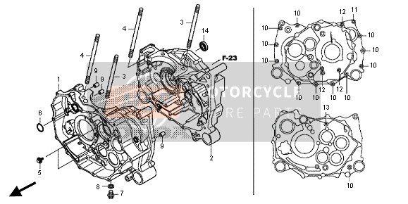 Honda TRX420FE FOURTRAX RANCHER 4x4 ES 2013 CRANKCASE for a 2013 Honda TRX420FE FOURTRAX RANCHER 4x4 ES