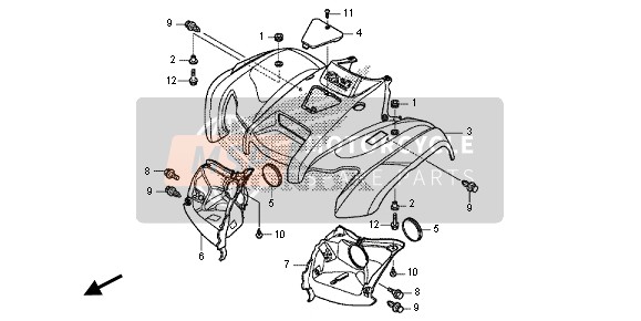 Honda TRX420FE FOURTRAX RANCHER 4x4 ES 2013 FRONT FENDER for a 2013 Honda TRX420FE FOURTRAX RANCHER 4x4 ES