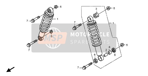 Honda TRX250EX SPORTRAX 2002 Cuscino anteriore per un 2002 Honda TRX250EX SPORTRAX