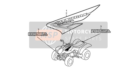 87120HN6670ZA, Mark, R. Fr. Fender *TYPE1 * (TYPE1 ), Honda, 0