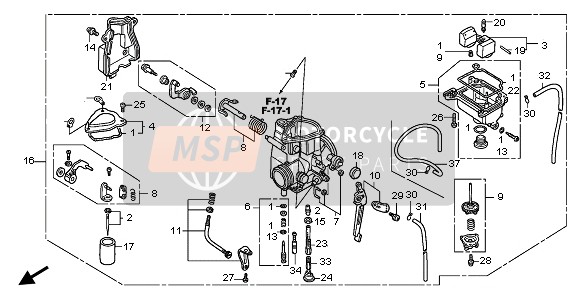 Honda TRX300EX SPORTTRAX 2002 Carburateur pour un 2002 Honda TRX300EX SPORTTRAX