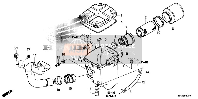 Honda TRX420FA2 2015 AI R Filter für ein 2015 Honda TRX420FA2