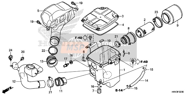 Honda TRX500FE2 2014 AI R Nettoyeur pour un 2014 Honda TRX500FE2