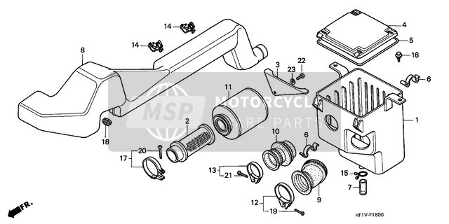 Honda TRX200D 1997 Luftfilter für ein 1997 Honda TRX200D