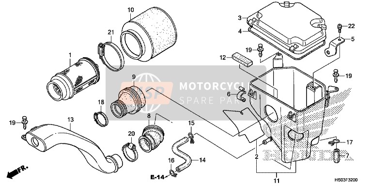 Honda TRX250TE 2017 Air Cleaner for a 2017 Honda TRX250TE