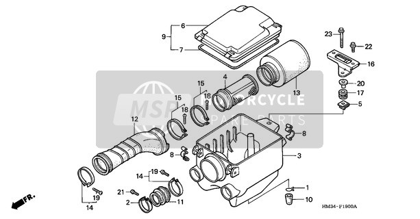 17254HC0680, Filtre A Air, Honda, 1