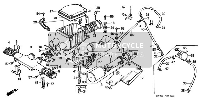 90646657000, Clip, Air Hose, 16mm, Honda, 3