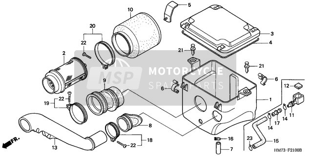 Honda TRX400FW 1997 Filtro de aire para un 1997 Honda TRX400FW