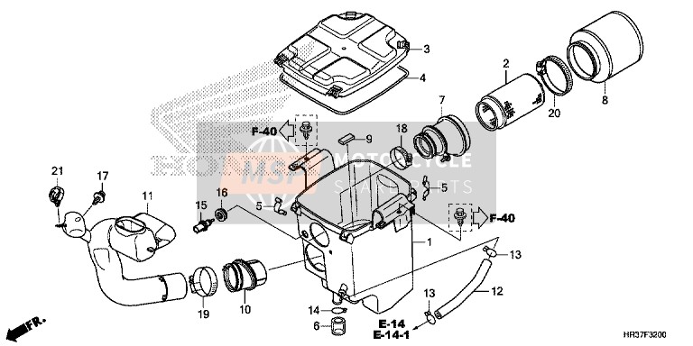 Honda TRX420FA1 2016 Air Cleaner for a 2016 Honda TRX420FA1