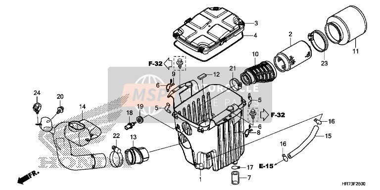 Honda TRX420FA5 2016 Filtro de aire para un 2016 Honda TRX420FA5