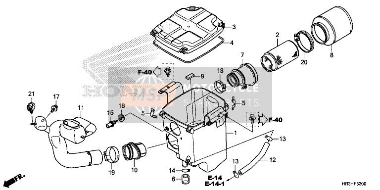 Honda TRX420FM1 2017 Filtro dell'aria per un 2017 Honda TRX420FM1