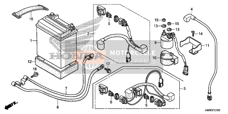 Honda TRX250TE 2014 Battery for a 2014 Honda TRX250TE