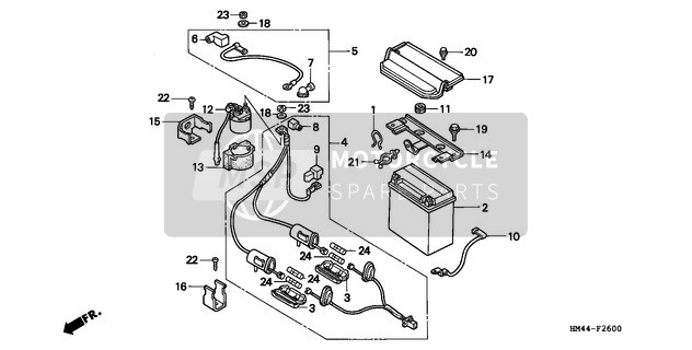 Honda TRX300FW 1999 Batterie pour un 1999 Honda TRX300FW