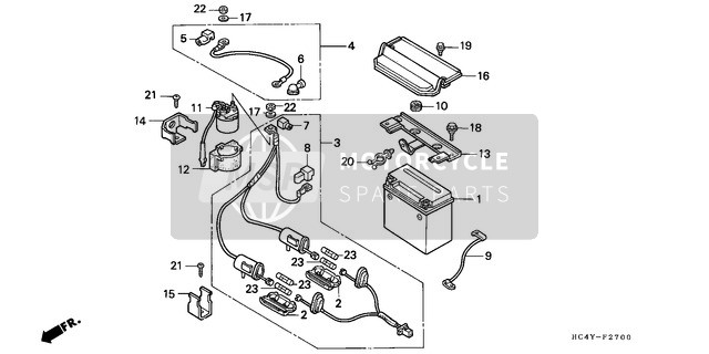 Honda TRX300 1992 Battery for a 1992 Honda TRX300