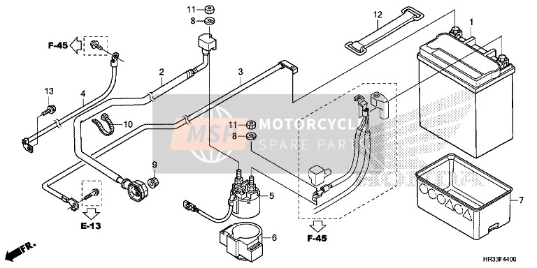 Honda TRX420FA2 2014 Battery for a 2014 Honda TRX420FA2