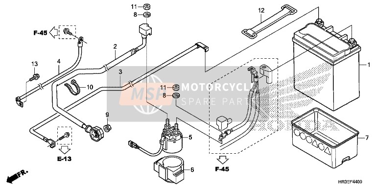 Honda TRX420FA2 2015 Batería para un 2015 Honda TRX420FA2