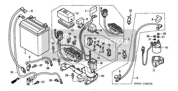 Honda TRX450ES 1999 Batterie für ein 1999 Honda TRX450ES